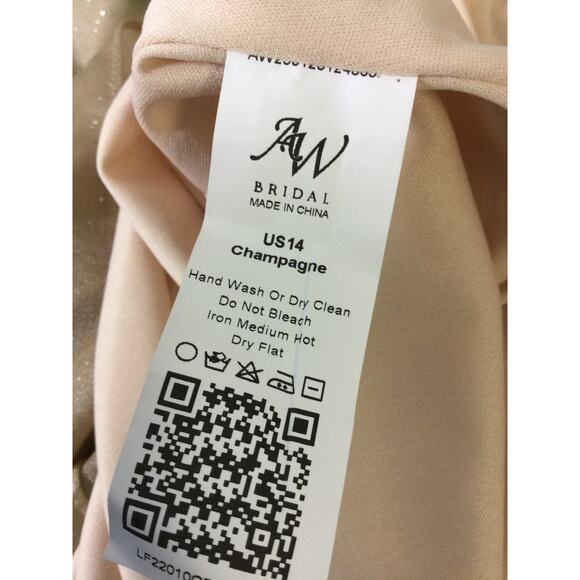 AW BRIDAL 14 1X plus champagne gold Isadora formal wedding guest maxi dress B56 - Picture 8 of 8